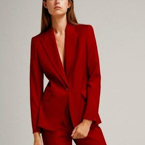 Massimo Dutti Slim Fit Wool Blazer